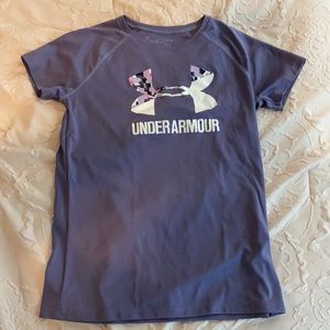 Under Armour Girls XL Purple Athletic Shirt